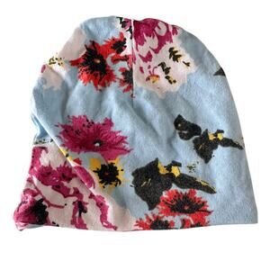 Baby Be Mine Newborn Blue Floral Print Hat